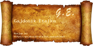 Gajdosik Etelka névjegykártya